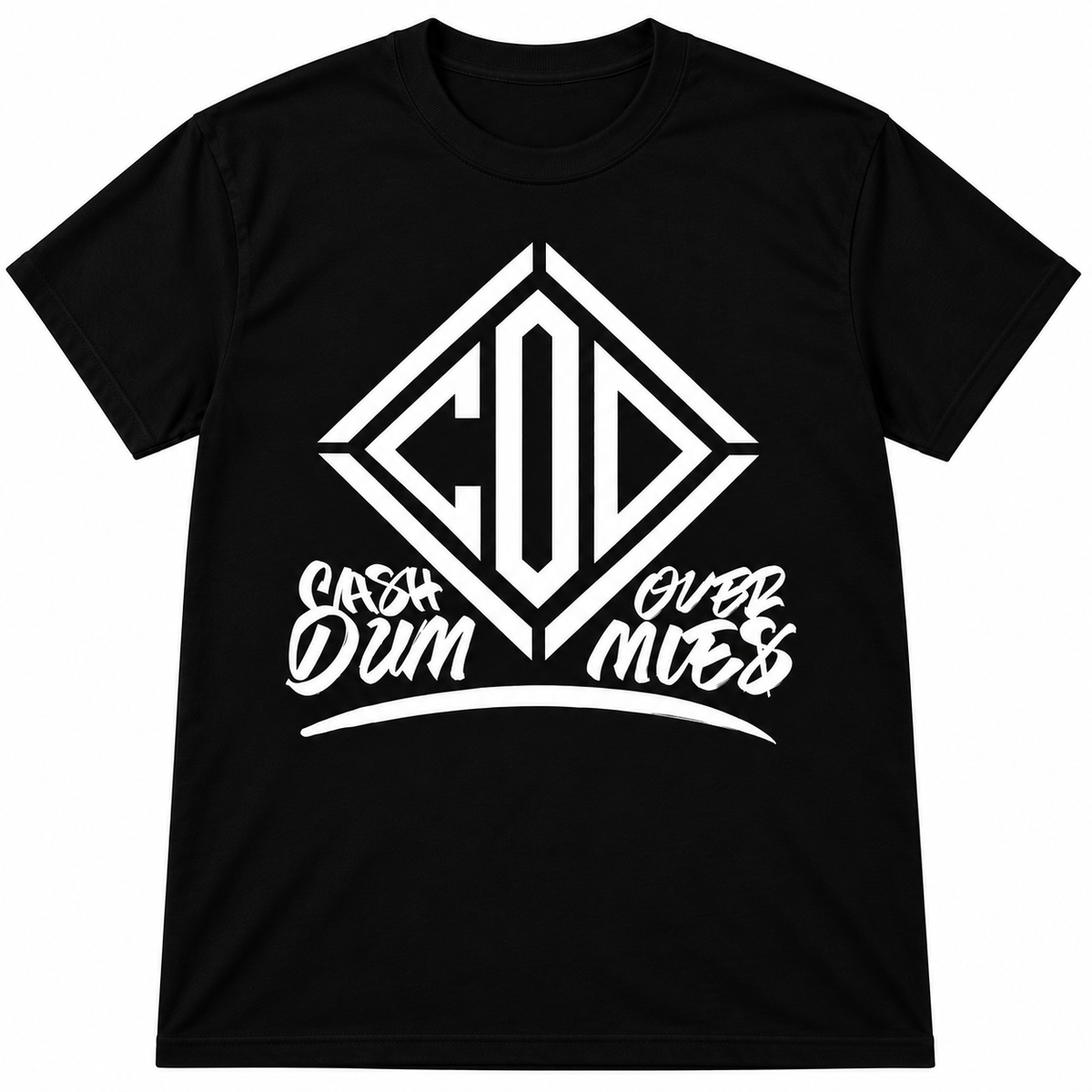 Cash Over Dummies Graphic T-Shirt White & Black/ Unisex Short Sleeve