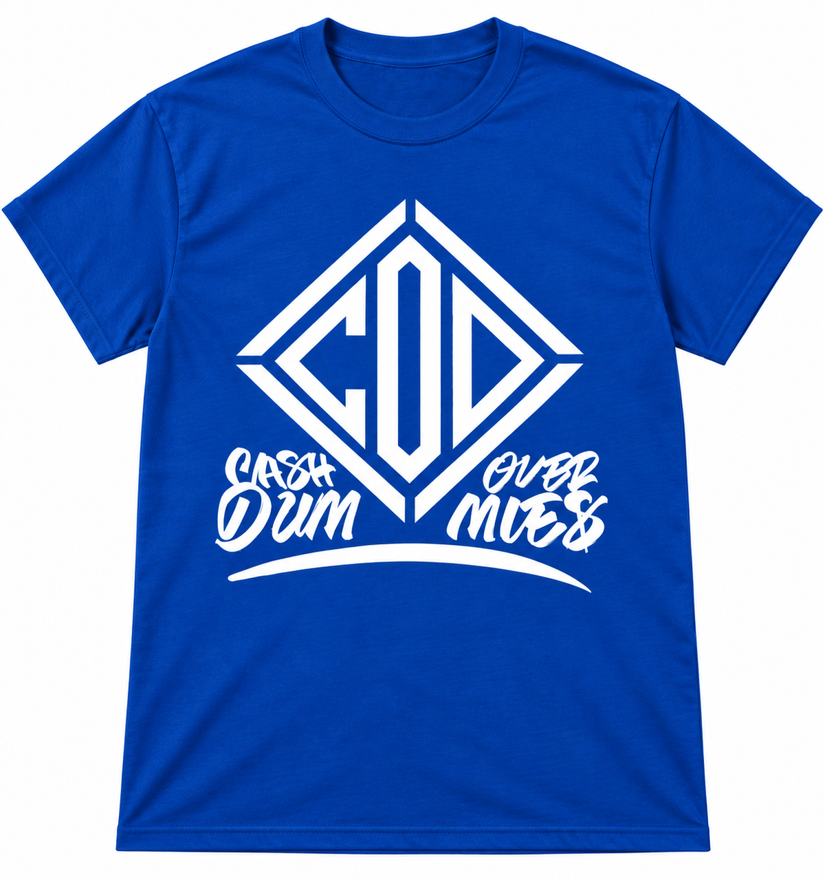 Cash Over Dummies Graphic T-Shirt White & Black/ Unisex Short Sleeve